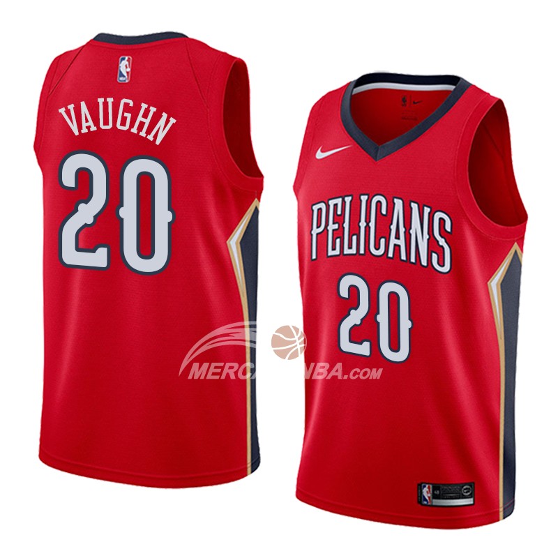 Maglia New Orleans Pelicans Rashad Vaughn Statement 2018 Rosso